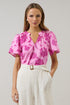 Dovina Floral Mely Puff Sleeve Top